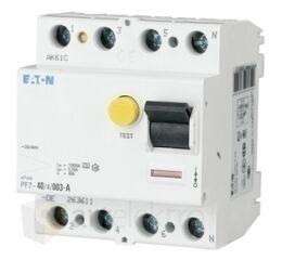 Eaton PF7-80/4/003 Chránič Ir=250A, typ AC, 4-pól, Idn=0.03A, In=80A *263594