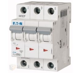 Eaton PL6-B25/3 Jistič PL6, char B, 3-pólový, Icn=6kA, In=25A *286591