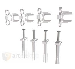 Eaton 3D-KLV Sada upevňovacích prvků pro dveře rozvodnice KLV včetně prvků pro kompenzaci nerovnosti omítky *178940