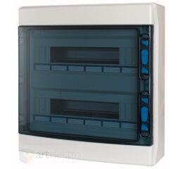 Eaton IKA-2/36-ST-UV Rozvodnice NA omítku IP65 pro venkovní použití, průhledné dveře, 2 řady, 36 modulů *174194