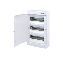 ETI ECT36PO  *001101009 Nástěnná rozvodnice s bílými dvířky ECT36PO, počet modulů: 36 (3x12), In = 63A, Un = 400V AC, stupeň krytí
