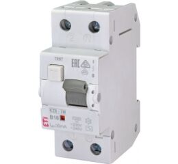 ETI KZS-2M 1p+N AC B16/0.03 10kA *002173104 Kombinovaný chránič 1p+N, 2M, typ AC, char. B, I?n = 30mA, Icn = 10kA, In = 16A, Un =