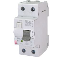 ETI KZS-2M 1p+N A B10/0.03 10kA *002173202 Kombinovaný chránič 1p+N, 2M, typ A, char. B, I?n = 30mA, Icn = 10kA, In = 10A, Un = 23