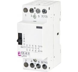 ETI R 25-40-R-230V AC *002464052 Modulární stykač R 25-40-R, 4p, 2M, kontakty 4xNO, In = 25A, Un = 230V AC, s funkcí ON-OFF-AUTO
