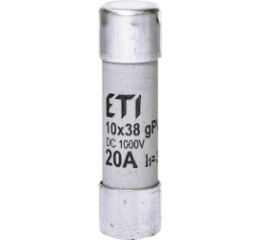 ETI CH10x38 gPV 20A/1000V  *002625085 Válcová pojistková vložka, velikost CH10, charakteristika gPV, rozměry 10x38mm, In = 20A, Ic