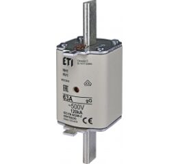 ETI NV/NH 1 gG KOMBI 63A/500V *004184220 Nožová pojistková vložka NV/NH KOMBI, velikost NH 1, charakteristika gG, In = 63A, Icn =