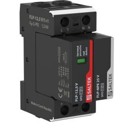 Saltek FLP-12,5 V/1+1 svodič bleskových proudů a přepětí, vhodné pro 1-fázový systém TT, instalace na vstupu do budovy, 60 kA(8/20), 25 kA (10/350)