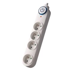 Solight přepěťová ochrana, 150J, 4 zásuvky, 1,5m, bílá *PO46