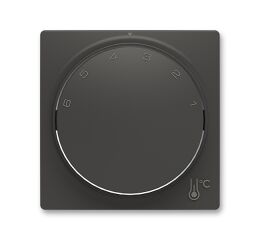 Zoni® 3292T-A00300 237 kryt termostatu prostorového s otočným ovládáním, s upevňovací maticí barva matná černá ABB