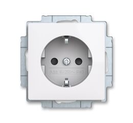 Zoni® 6620T-A07657 500 zásuvka jednonásobná s bočními kontakty, s clonkami barva bílá ABB