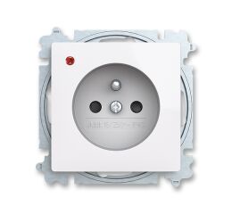 Zoni® 6699T-A06657 500 zásuvka jednonásobná, s clonkami, s ochranou před přepětím bílá ABB