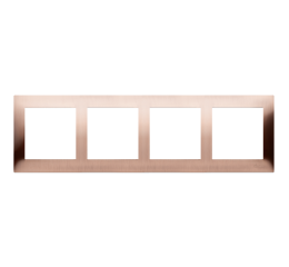 Simon 54 Premium DR4/36 Rámeček 4 násobný, kovový rustikální měď