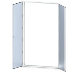 Rozvodnicová skříň RZE-Z-2012015-EI30S pro zapuštěnou montáž dvoukřídlové dveře, neprůhledné dveře, V x Š x H 2073 x 1278 x 157, počet řad 13, rozteč 150 mm, počet modulů v řadě 55, krytí IP54, m