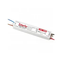 Napájecí zdroj  18W  0,75A 24VDC pro LED zdroje a LED moduly profesionální IP67 163x26x20 mm Scharfer *SCH-018-24
