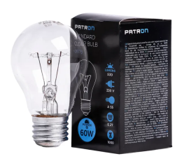 Žárovka E27 60W 240V čirá vláknová svítivost 560 lumen *05179 Patron