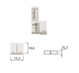 Spojka double white LED pásků šíře 10 mm, 3 piny *ML-112.001.21.4