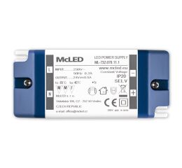 Napájecí zdroj 12W, DC24V/0,5A, IP20, plastové provedení se svorkovnicí*ML-732.070.11.1
