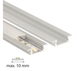 Vestavný hliníkový profil 22x7 mm, matný difuzor 1m *ML-761.025.02.1
