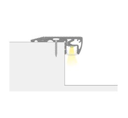 Nášlapný hliníkový profil 59x22 mm, čirý difuzor 2m *ML-761.086.02.2