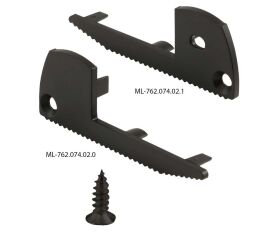 Nášlapný hliníkový profil 59x22 mm, černá barva, čirý difuzor 2m *ML-761.088.02.2