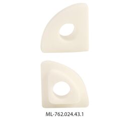 Koncovka s otvorem pro RA, bílá barva, 1ks *ML-762.024.43.1