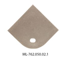 MCLED KONCOVKA PRO RH S OTVOREM, STŘÍBRNÁ BARVA, 1 KS *ML-762.050.02.1