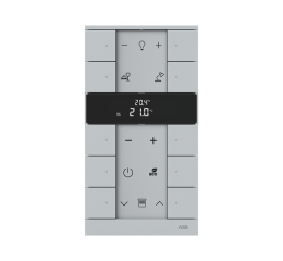 free@home 2CKA006220A0859 Tenton prvek ovládací 10násobný s termostatem hliníková stříbrná ABB