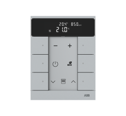 free@home 2CKA006220A0860 Tenton prvek ovládací 6násobný s termostatem, IAQ hliníková stříbrná ABB