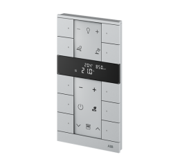 free@home 2CKA006220A0861 Tenton prvek ovládací 10násobný s termostatem, IAQ hliníková stříbrná ABB