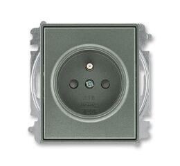 Time®Arbo 6619E-A06357 34 zásuvka jednonásobná s ochranným kolíkem, s clonkami (typ 6619)barva antracitová ABB