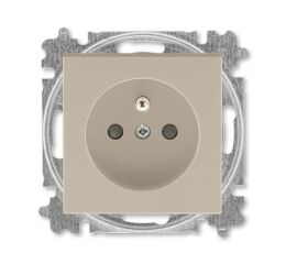 Levit®M 6619H-A06557 18 zásuvka jednonásobná 55×55, s ochranným kolíkem, s clonkami (typ 6619) barva macchiato ABB
