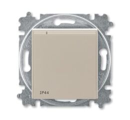 Levit®  6619H-A06997 18 zásuvka jednonásobná s ochranným kolíkem, s clonkami, s víčkem (IP44) macchiato / bílá ABB