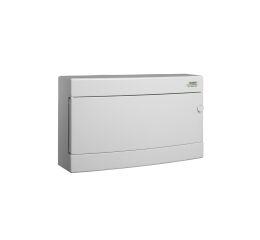 Plastová rozvodnice, bílé dveře, montáž na omítku, IP40, 1 řada, 24 modulů  PNS 1x24W *113299  Noark