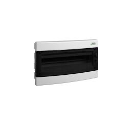 Plastová rozvodnice, průhledné dveře, pro montáž do dutých stěn, montáž pod omítku, IP40, 1 řada, 18 modulů  PNF-HW 18T *106167  Noark