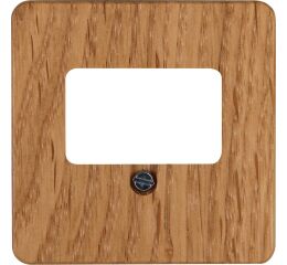 ONTARIO DUB kryt TAE/patice 2xUSB pro telefonní zásuvky nebo 2x USB nabíjecí patice 358130185 pravé dřevo Kopp