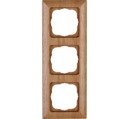 ONTARIO DUB rámeček 3-násobný přírodní dřevo 3067.3053.3 pro svislou i vodorovnou montáž Kopp