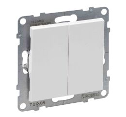 SUNO přepínač 2-násobný č.6+6 střídavý barva bílá *721108 Legrand