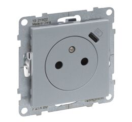 SUNO zásuvka 2P+T zapuštěná USB/C barva hliník *721389 Legrand