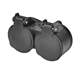 Solight dvojzásuvka do vlhka, IP44, černá *P69