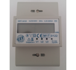 Elektroměr DRT-341D, 3-FÁZ,5-80a, 1-tarifní, LCD, faktur. měřidlo