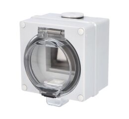 TITAN IP66 Pouzdro s otvorem pro modul 45x45mm, transparentní víko, nástěnné *79000-01 Famatel