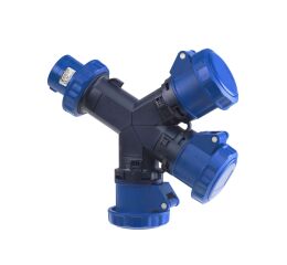 Rozbočovač (adaptér) 16002 IP67 230V/16A/3P 6h, 3 vývody Famatel
