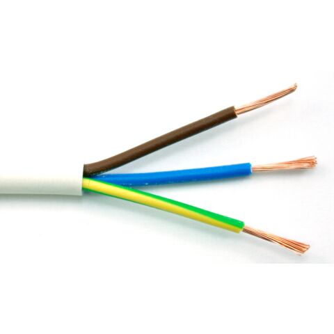 Kabel H03VV-F 3G0,5 plastový flexibilní bílý CYLY 3x0,5