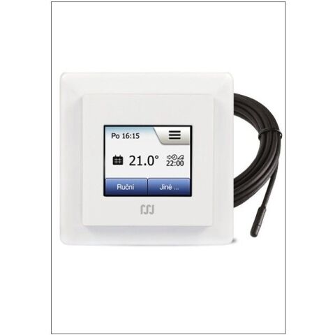 Termostat Treo H Touch 225 programovatelný s dotykovým displejem sněhobílý, hranatý, kontakty 16A, IP21