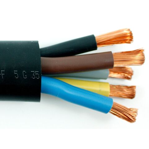 Kabel H07RN-F  5G1,5 pryžový, gumový pro střední namáhání harmonizovaný CGTG 5x1,5