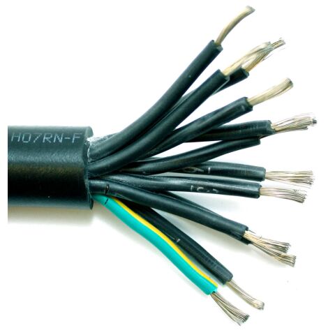 Kabel H07RN-F 12G1,5 pryžový, gumový pro střední namáhání harmonizovaný CGTG 12x1,5
