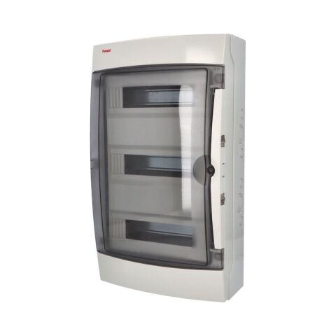 Skříň ACQUA 3942-T IP65, 42 mod., průhled. dveře, 563x326x150mm