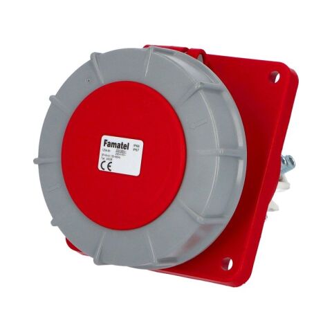 Zásuvka vestavná 24338 IP67/400V/125A/5P 6h, šikmá 10° Famatel