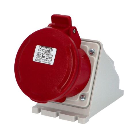 Zásuvka nástěnná 23393 IP44/400V/32A/5P 6h - SpeedPRO Famatel