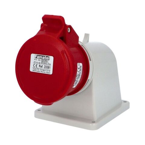 Zásuvka vestavná 23351 IP44/400V/16A/5P 6h, úhel 90° - SpeedPRO Famatel